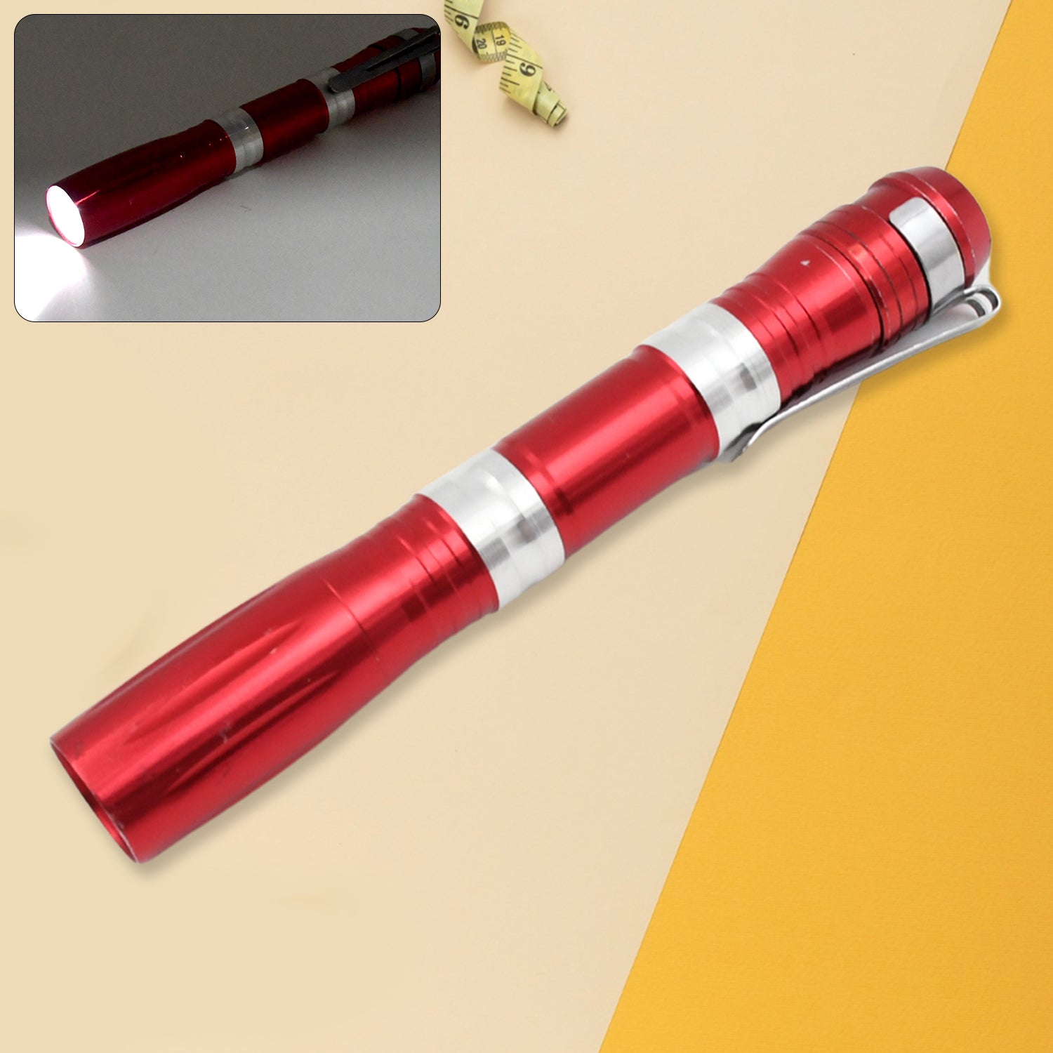 9530 Portable Mini Torch / Flashlight LED Powerful High Lumens Pen Light with Clip, Portable Pocket Compact Torch for Emergency AA Battery operated (1 Pc / Battery not included) 9530 Portable Mini Torch / Flashlight LED Powerful High Lumens Pen Light with Clip, Portable Pocket Compact Torch for Emergency AA Battery operated (1 Pc / Battery not included)